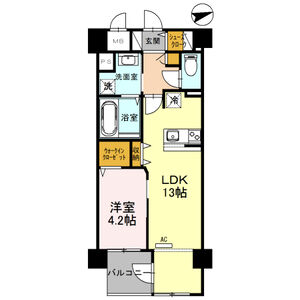 1LDK 間取り図