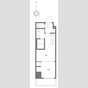 1DK 間取り図