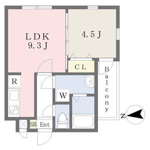 1LDK 間取り図