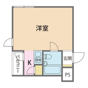 1K 間取り図