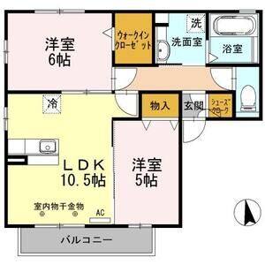 2LDK 間取り図