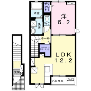 1LDK 間取り図