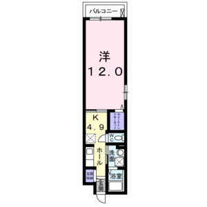 1K 間取り図
