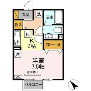 1K 間取り図
