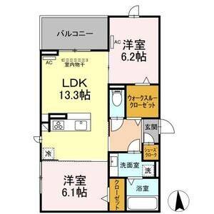 2LDK 間取り図