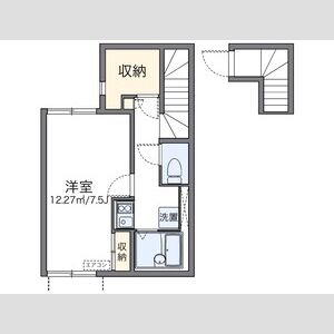 1K 間取り図