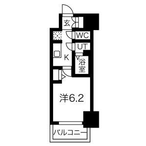 1K 間取り図