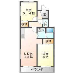2LDK 間取り図