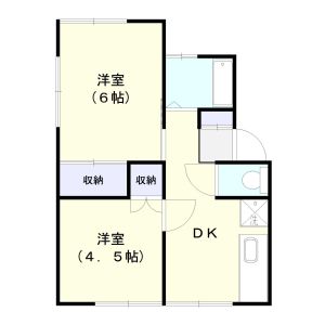 2DK 間取り図