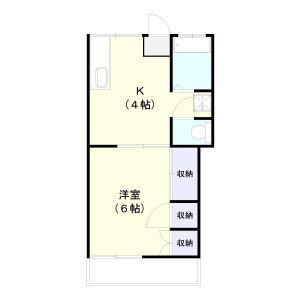 1K 間取り図