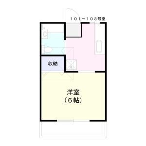 1K 間取り図