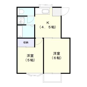 2DK 間取り図