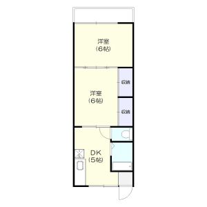 2DK 間取り図