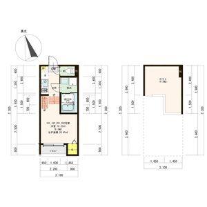 1K 間取り図
