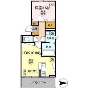 1LDK 間取り図