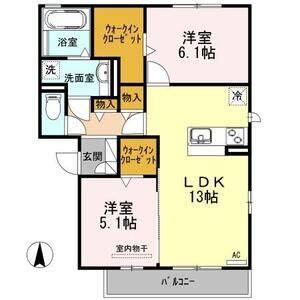2LDK 間取り図