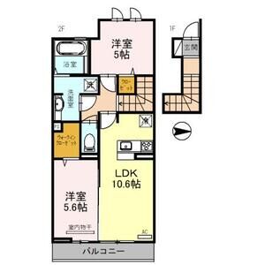 2LDK 間取り図