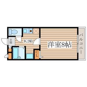 1K 間取り図