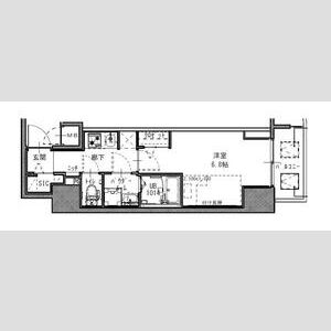 1K 間取り図