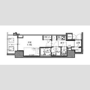 1K 間取り図