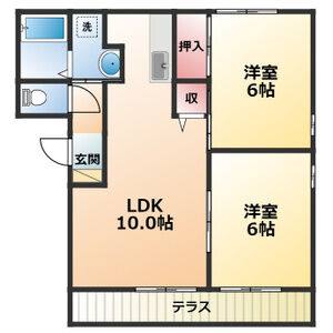 2LDK 間取り図