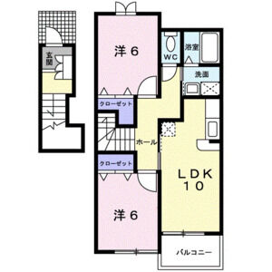 2LDK 間取り図