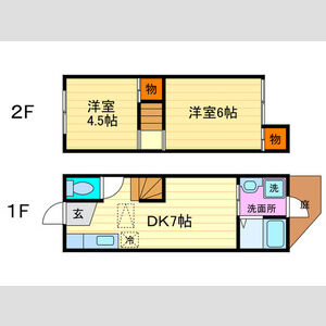 2DK 間取り図