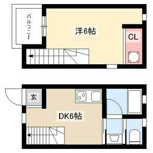 1DK 間取り図