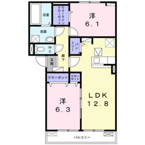 2LDK 間取り図