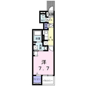 1K 間取り図