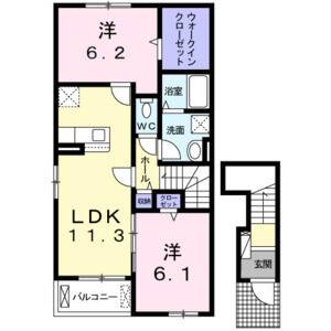 2LDK 間取り図