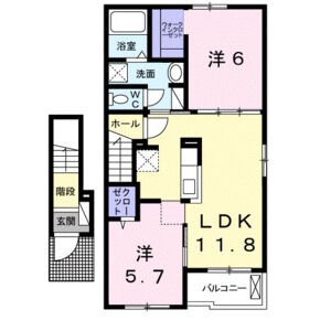 2LDK 間取り図