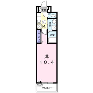 1K 間取り図