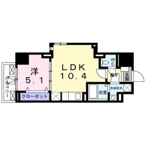 1LDK 間取り図