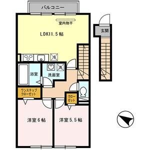 2LDK 間取り図