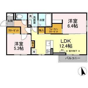 2LDK 間取り図