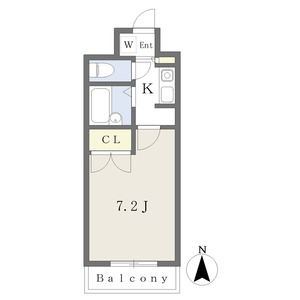 1K 間取り図