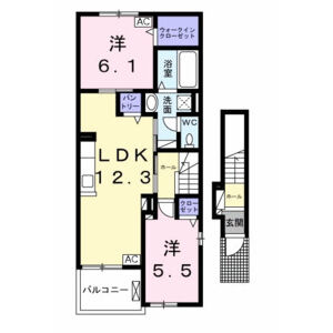 2LDK 間取り図