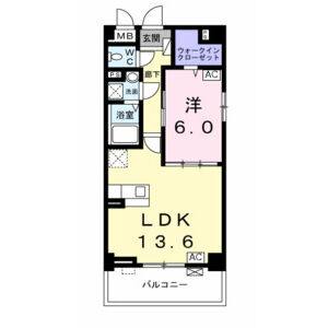 1LDK 間取り図