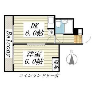 1DK 間取り図