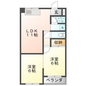 2LDK 間取り図