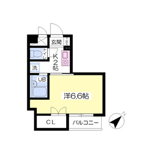 1K 間取り図