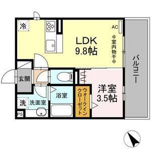 1LDK 間取り図