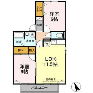 2LDK 間取り図