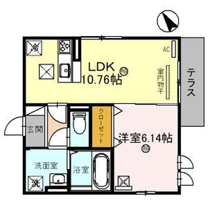 1LDK 間取り図