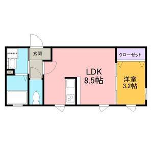 1LDK 間取り図