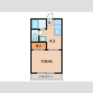 1K 間取り図