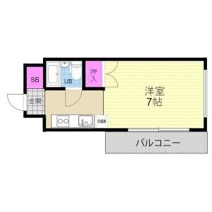 1K 間取り図