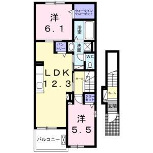 2LDK 間取り図