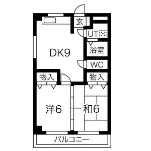 2DK 間取り図